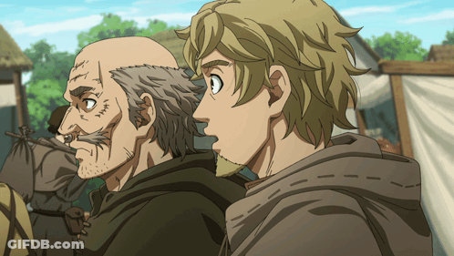 Bearded Man Standing Next To Younger Man GIF