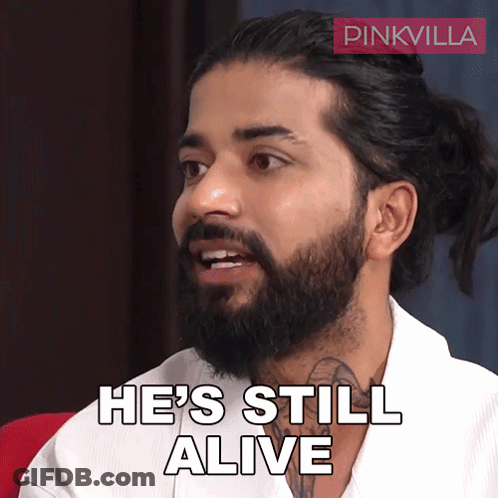 Bearded Man Still Alive Pink Villa GIF