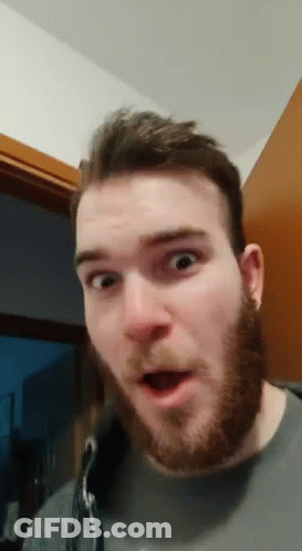 Bearded Man Surprised At Door GIF