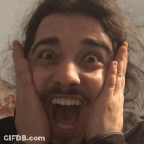 Bearded Man Surprised GIF