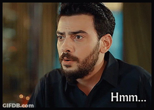 Bearded Man Surprised Saying Hmm GIF