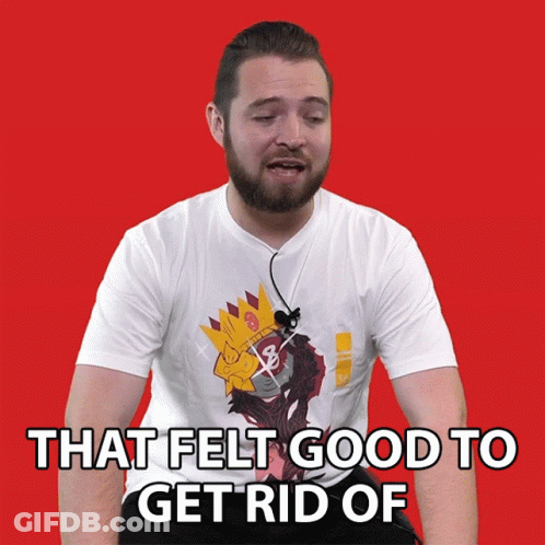 Bearded Man T-Shirt That Felt Good To Get Rid Of GIF
