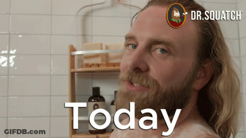 Bearded Man Taking A Bath Today GIF