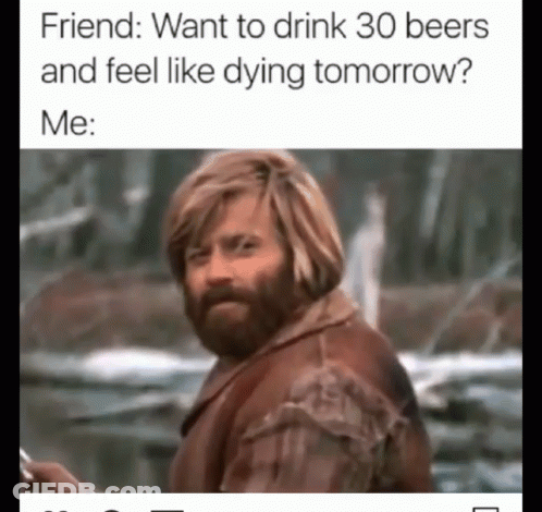 Bearded Man Talking About Drinking 30 Beers GIF