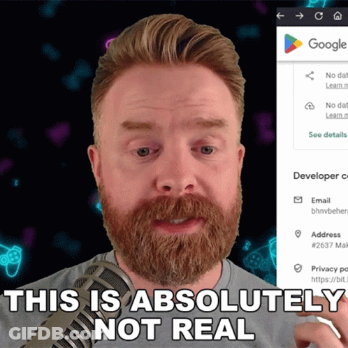 Bearded Man Talking Into Microphone This Is Absolutely Not Real GIF