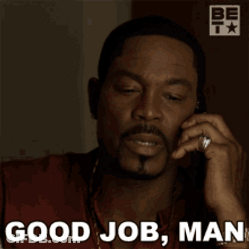 Bearded Man Talking Phone Great Work GIF