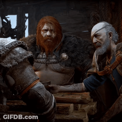 Bearded Man Talking To Another Man GIF