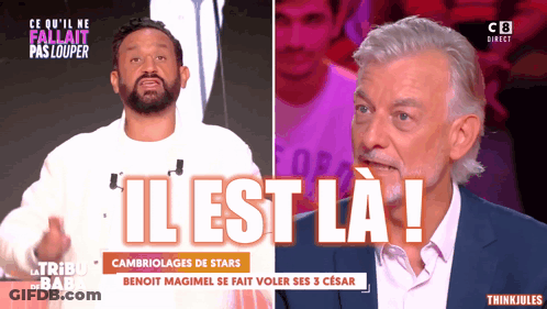 Bearded Man Talking To Another Man Il Est La GIF