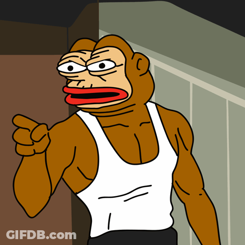 Bearded Man Talking To Another Man In Crowd GIF