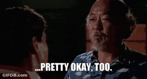 Bearded Man Talking To Man Saying Pretty Okay Too GIF