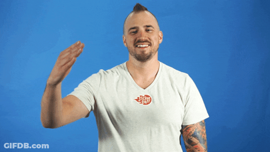 Bearded Man Thank You Bow GIF