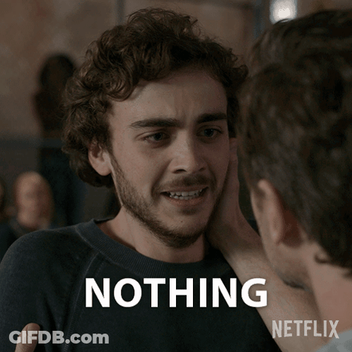 Bearded Man Touching Another Man's Face Saying Nothing GIF