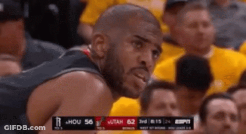 Bearded Man Watching Utah Vs Hou Game GIF
