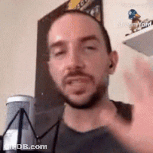 Bearded Man Waving GIF