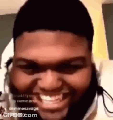 Bearded Man Wearing Headphones Making Funny Face GIF