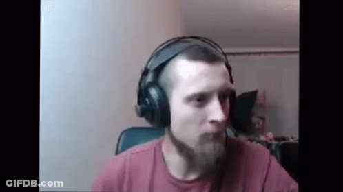 Bearded Man Wearing Headphones GIF