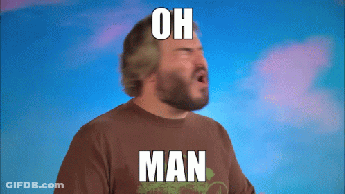 Bearded Man Wearing Oh Man Shirt GIF
