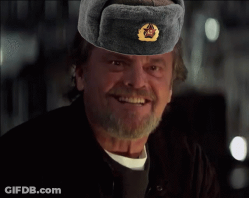 Bearded Man Wearing Russian Hat GIF