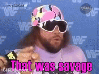 Bearded Man Wearing Sunglasses And Hat Says That Was Savage GIF
