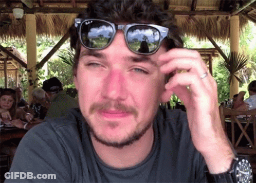 Bearded Man Wearing Sunglasses And Watch GIF