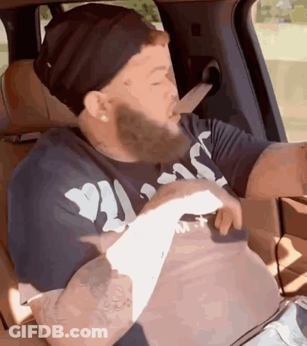 Bearded Man Wearing Texas T-Shirt GIF