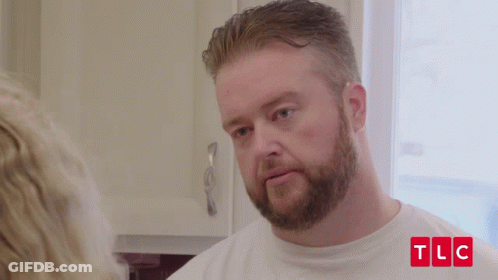 Bearded Man Wearing White TLC Shirt GIF