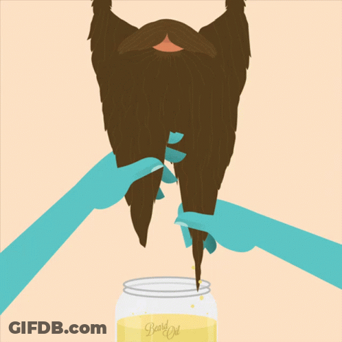 Bearded Man With Beard Oil Jar GIF