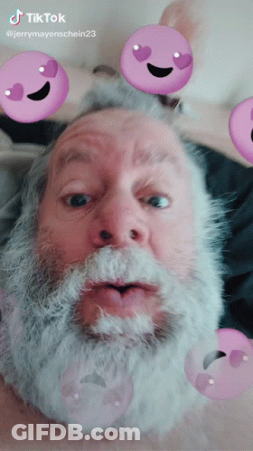 Bearded Man With Bubbles On TikTok GIF