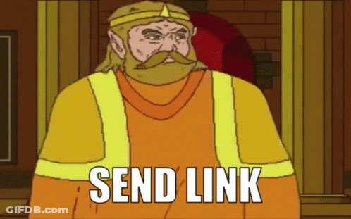 Bearded Man With Crown Says Send Link GIF
