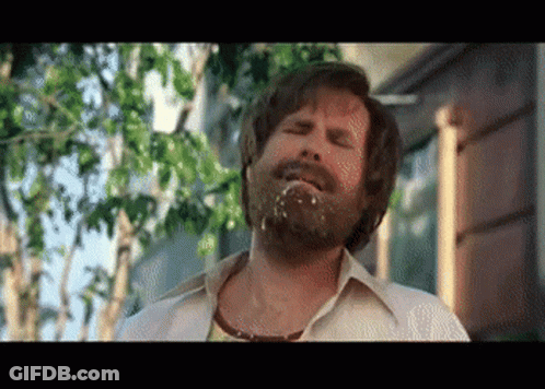Bearded Man With Food In Mouth GIF