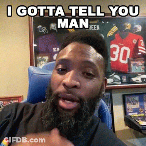Bearded Man With Framed Jersey 30 GIF