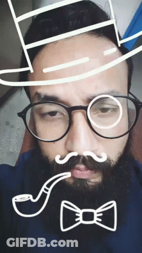 Bearded Man With Glasses And Hat GIF
