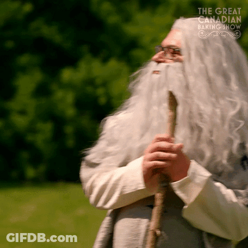Bearded Man With Glasses Holding Cane Great Canadian Baking Show GIF