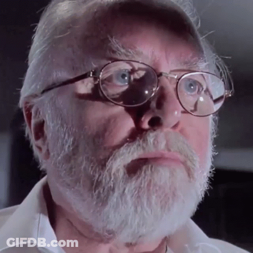 Bearded Man With Glasses Looking Serious GIF