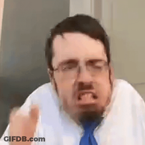 Bearded Man With Glasses Making Funny Face GIF