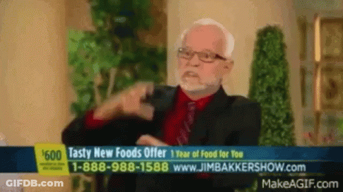 Bearded Man With Glasses Talking About Tasty New Foods On TV GIF