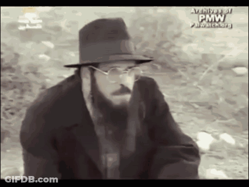 Bearded Man With Hat And Glasses In Black And White GIF