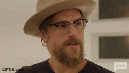 Bearded Man With Hat And Glasses On Bravo GIF