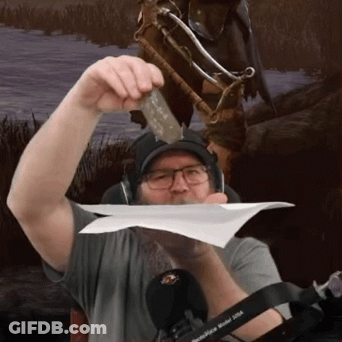 Bearded Man With Headphones Making Funny Face GIF