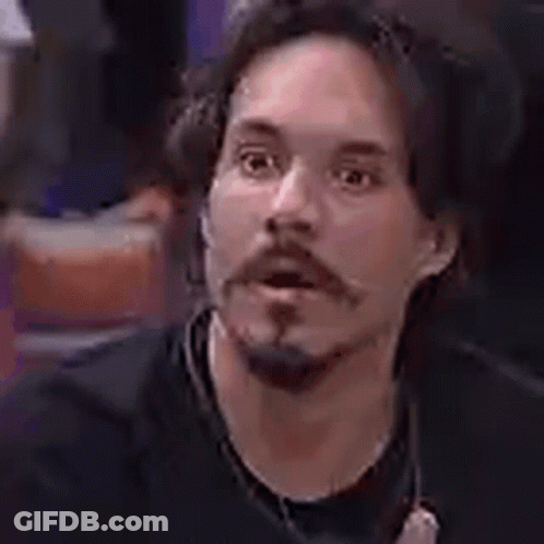 Bearded Man With Headphones Making Surprised Face GIF