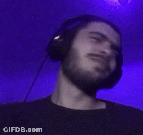 Bearded Man With Headphones Saying LFG GIF