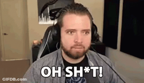 Bearded Man With Headphones Saying Oh Shit GIF