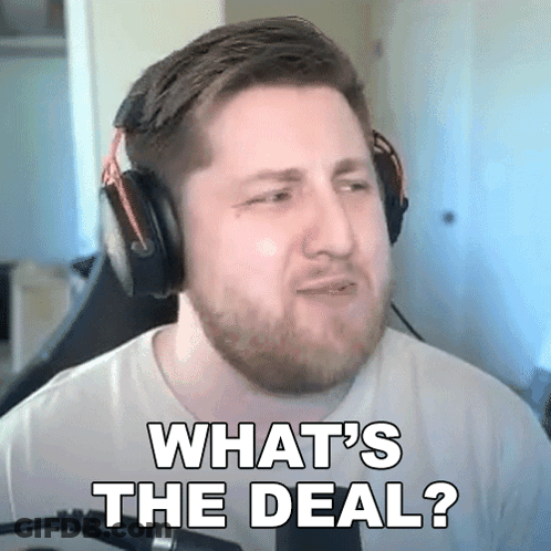 Bearded Man With Headphones What's The Deal GIF