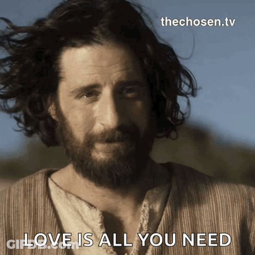 Bearded Man With Love Is All You Need Above GIF
