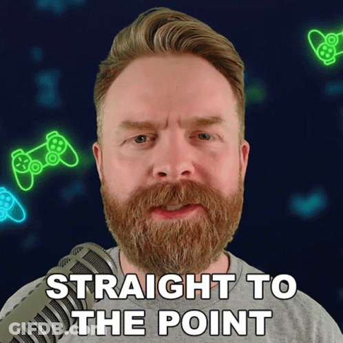 Bearded Man With Microphone Straight To The Point GIF