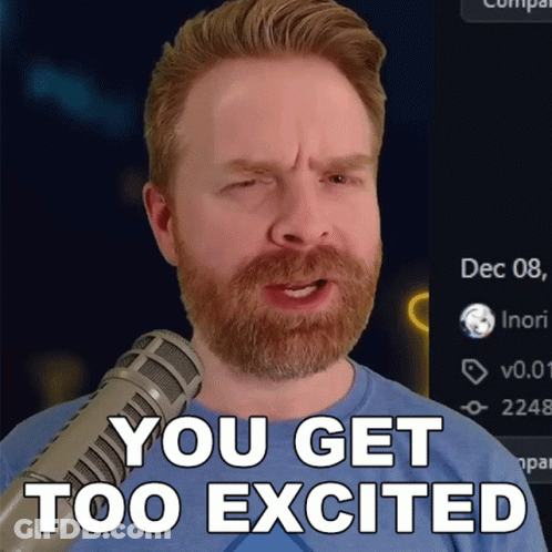 Bearded Man With Microphone You Get Too Excited GIF