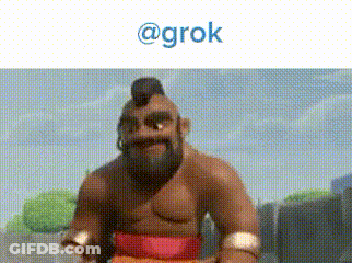 Bearded Man With Mohawk Holding Sword @Grok GIF