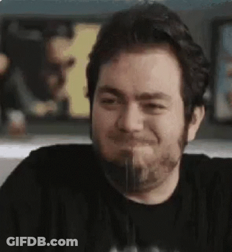 Bearded Man With Mouth Open And Saliva GIF