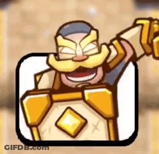 Bearded Man With Mustache Holding Shield And Sword GIF