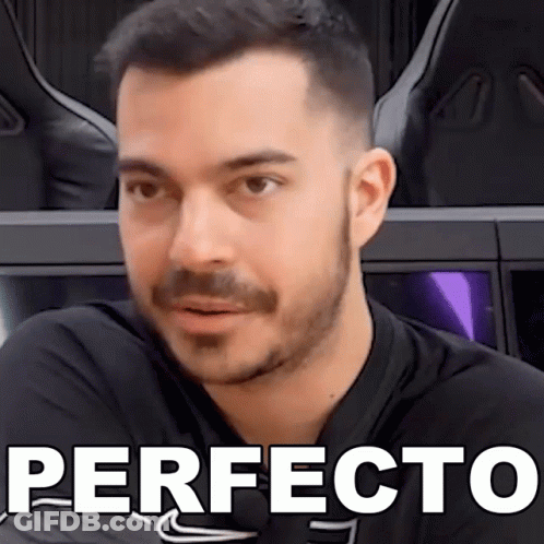 Bearded Man With Mustache In Black Perfecto Shirt GIF